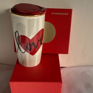 Starbucks Red and White Love Tumbler